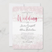 Uitnodiging tot het uitzenden van een roze bruilof (Voorkant)