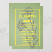 Uitnodiging tot het uitzenden van een Rustisch ge (Voorkant / Achterkant)