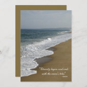 Uitnodiging tot het uitzenden van een strand en ee (Voorkant / Achterkant)