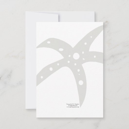 Uitnodiging tot het uitzenden van een strandstrand (Achterkant)