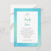 Uitnodiging tot het uitzenden van een strandstrand (Voorkant / Achterkant)