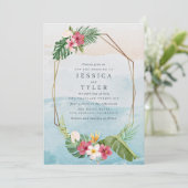 Uitnodiging tot het uitzenden van een tropische ke (Staand voorkant)