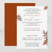 Uitnodiging tot het uitzenden van een trouwe eik (Voorkant / Achterkant)