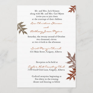 Uitnodiging tot het uitzenden van een trouwe eik