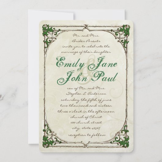 Uitnodiging tot het uitzenden van een Twig Ivy Bo (Voorkant)