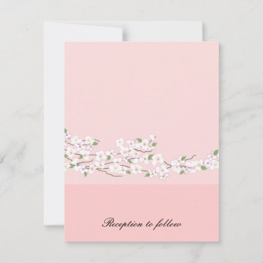 Uitnodiging tot het uitzenden van Elegant Pink Blo (Achterkant)