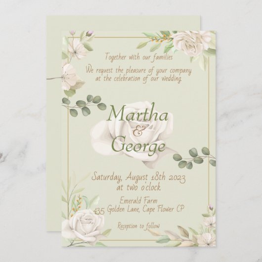 Uitnodiging tot het uitzenden van Emerald and Gold (Voorkant / Achterkant)