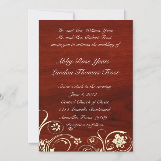 Uitnodiging tot het uitzenden van gepolijst hout (Voorkant)