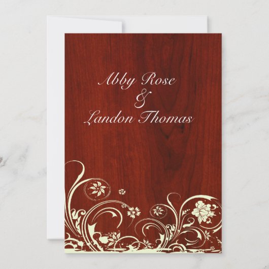 Uitnodiging tot het uitzenden van gepolijst hout (Achterkant)