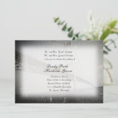  uitnodiging tot het uitzenden van grijze bruiloft (Staand voorkant)