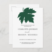 Uitnodiging tot het uitzenden van groene mantel (Voorkant / Achterkant)