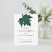 Uitnodiging tot het uitzenden van groene mantel (Staand voorkant)