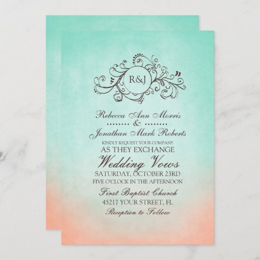 Uitnodiging tot het uitzenden van het Bohemen-huwe (Voorkant / Achterkant)