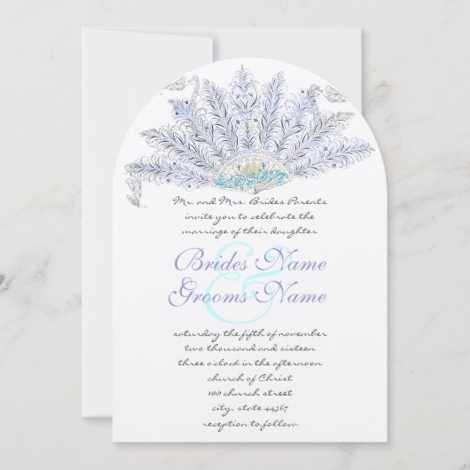 uitnodiging tot het uitzenden van het huwelijk (Voorkant)