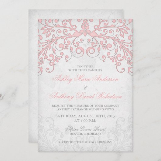  uitnodiging tot het uitzenden van het huwelijk in (Voorkant / Achterkant)