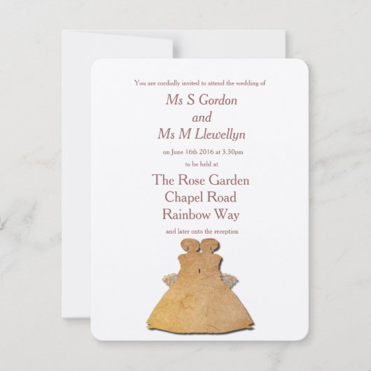  uitnodiging tot het uitzenden van het huwelijk me (Voorkant)