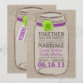 Uitnodiging tot het uitzenden van het huwelijk tus (Voorkant / Achterkant)