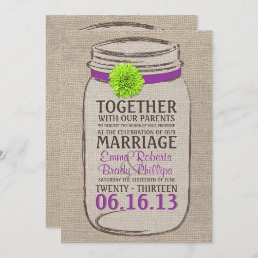 Uitnodiging tot het uitzenden van het huwelijk tus (Voorkant / Achterkant)