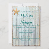 Uitnodiging tot het uitzenden van het Rustic Beach (Achterkant)