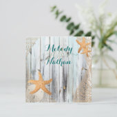 Uitnodiging tot het uitzenden van het Rustic Beach (Staand voorkant)