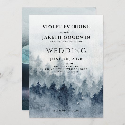 Uitnodiging tot het uitzenden van het Rustic Mount (Voorkant / Achterkant)