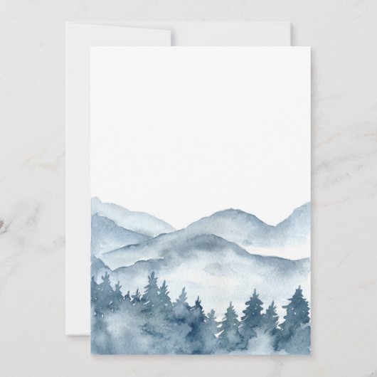 Uitnodiging tot het uitzenden van het Rustic Mount (Achterkant)