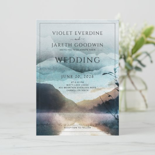 Uitnodiging tot het uitzenden van het Rustic Mount (Staand voorkant)