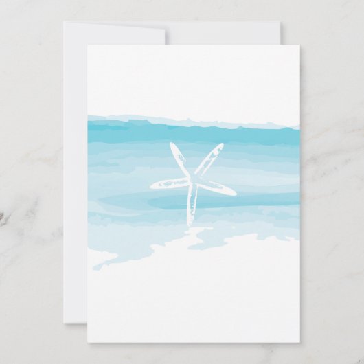 Uitnodiging tot het uitzenden van het strand (Achterkant)