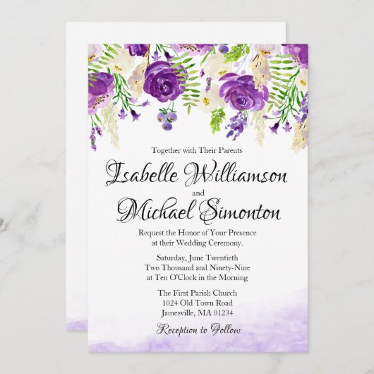 Uitnodiging tot het uitzenden van het ultra Violet (Voorkant / Achterkant)