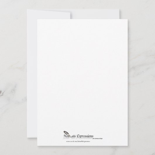 Uitnodiging tot het uitzenden van het Zee huwelijk (Achterkant)