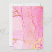 Uitnodiging tot het uitzenden van hotroze gouddurf (Achterkant)