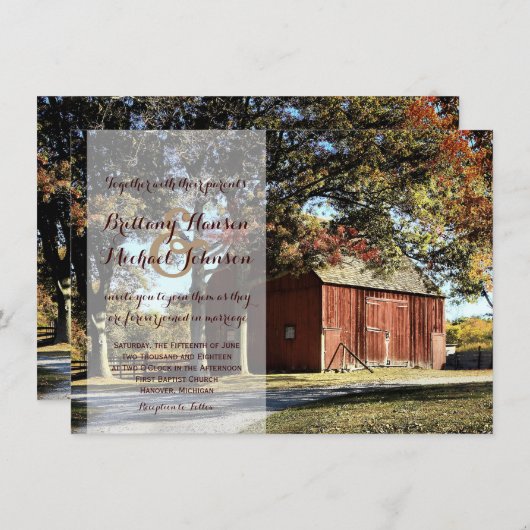 Uitnodiging tot het uitzenden van huwelijken tusse (Voorkant / Achterkant)