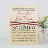 Uitnodiging tot het uitzenden van ivoor en rood p (Staand voorkant)