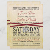 Uitnodiging tot het uitzenden van ivoor en rood p (Voorkant / Achterkant)