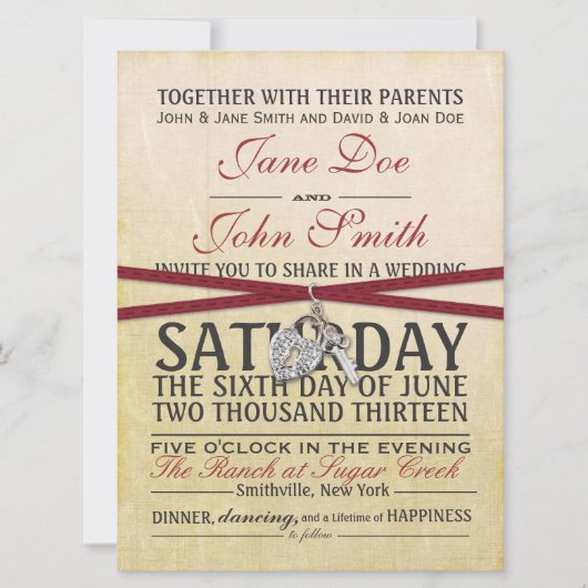 Uitnodiging tot het uitzenden van ivoor en rood p (Voorkant)