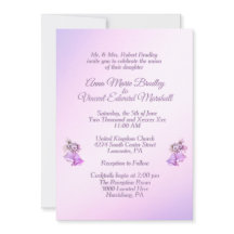 Uitnodiging tot het uitzenden van lavender Wedding