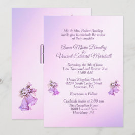 Uitnodiging tot het uitzenden van lavender Wedding