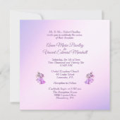 Uitnodiging tot het uitzenden van lavender Wedding (Voorkant)