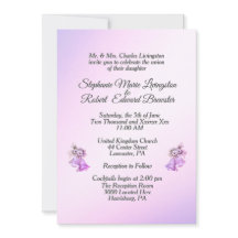 Uitnodiging tot het uitzenden van lavender Wedding