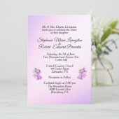 Uitnodiging tot het uitzenden van lavender Wedding (Staand voorkant)