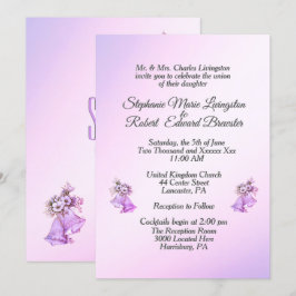 Uitnodiging tot het uitzenden van lavender Wedding