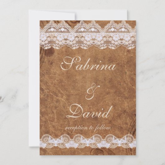 Uitnodiging tot het uitzenden van leder en Lace-b (Achterkant)