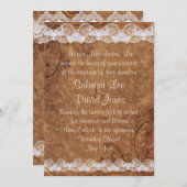 Uitnodiging tot het uitzenden van leder en Lace-b (Voorkant / Achterkant)