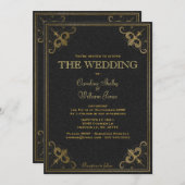 Uitnodiging tot het uitzenden van  lederen boekbin (Voorkant / Achterkant)