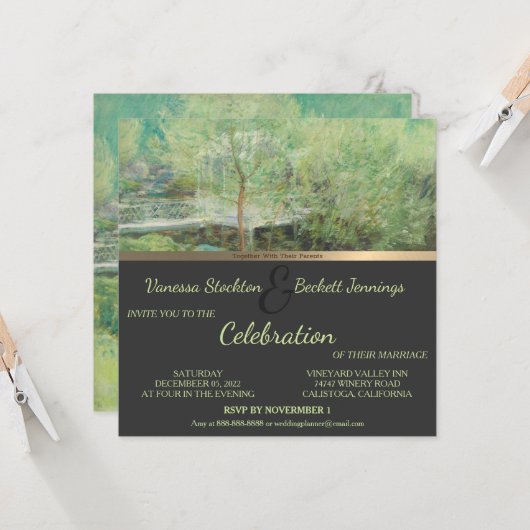 Uitnodiging tot het uitzenden van liefdadig  gekle (Voorkant / Achterkant in situ)