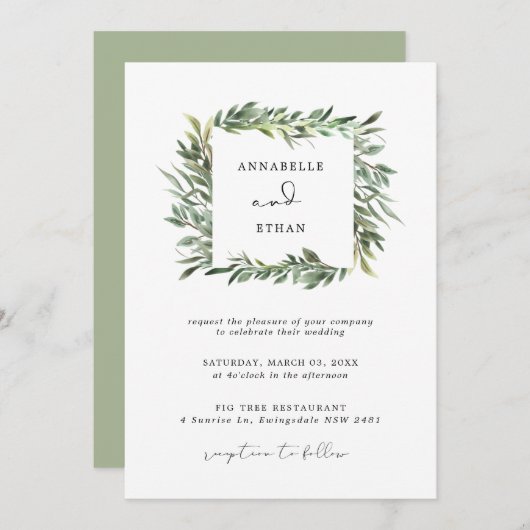 Uitnodiging tot het uitzenden van Lijsten met olie (Voorkant / Achterkant)