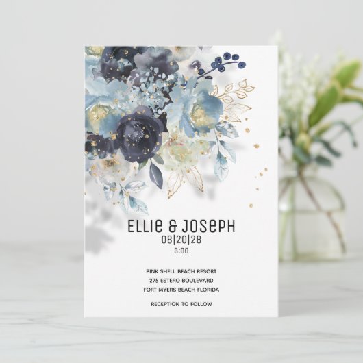 Uitnodiging tot het uitzenden van mousserende puis (Staand voorkant)