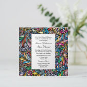 Uitnodiging tot het uitzenden van multi-kleurenhuw (Staand voorkant)