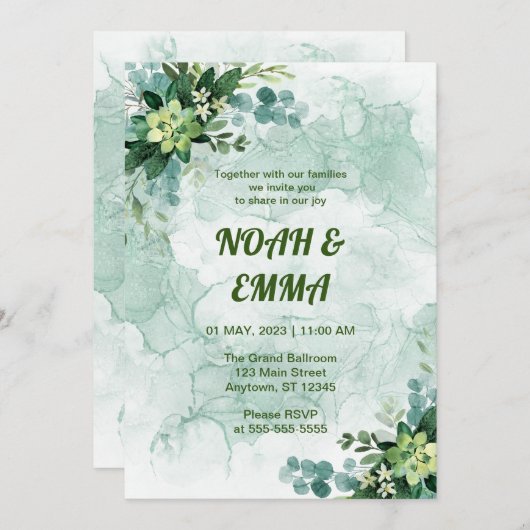 Uitnodiging tot het uitzenden van nieuwe en schone (Voorkant / Achterkant)