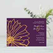 Uitnodiging tot het uitzenden van Paarse en gele b (Staand voorkant)